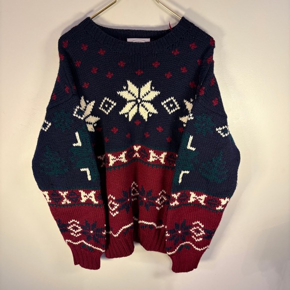 John Ashford Sport Other - John Ashford Sport Hand Knits Men's L Wool Fair Isle Snowflake‎ Sweater